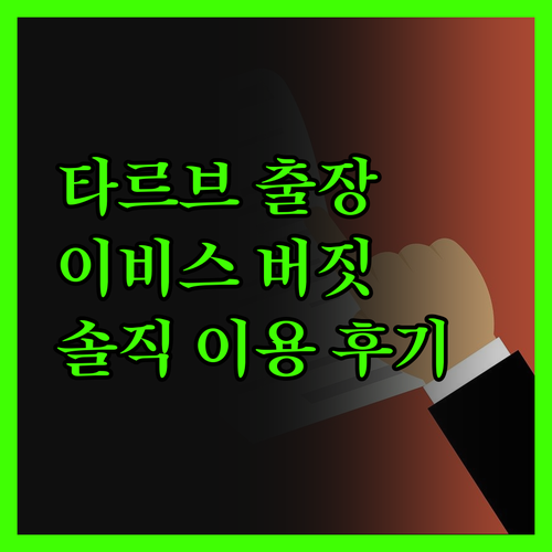 타르브 출장, 이비스 버짓이 답? 솔