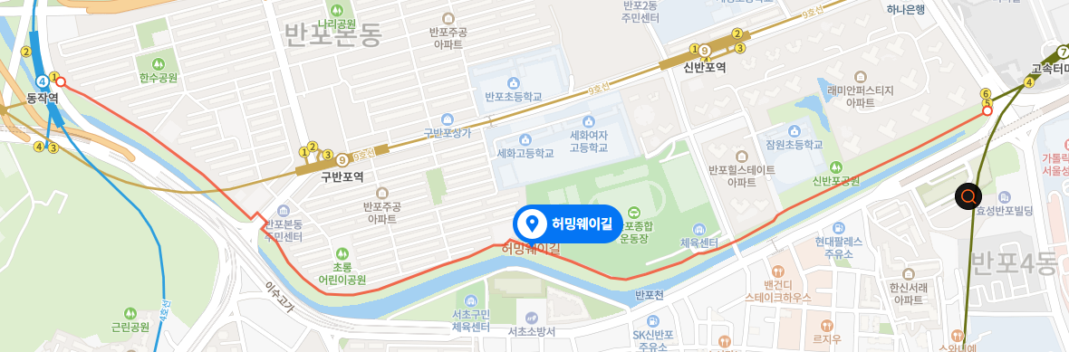 네이버지도 허밍웨이길 캡처