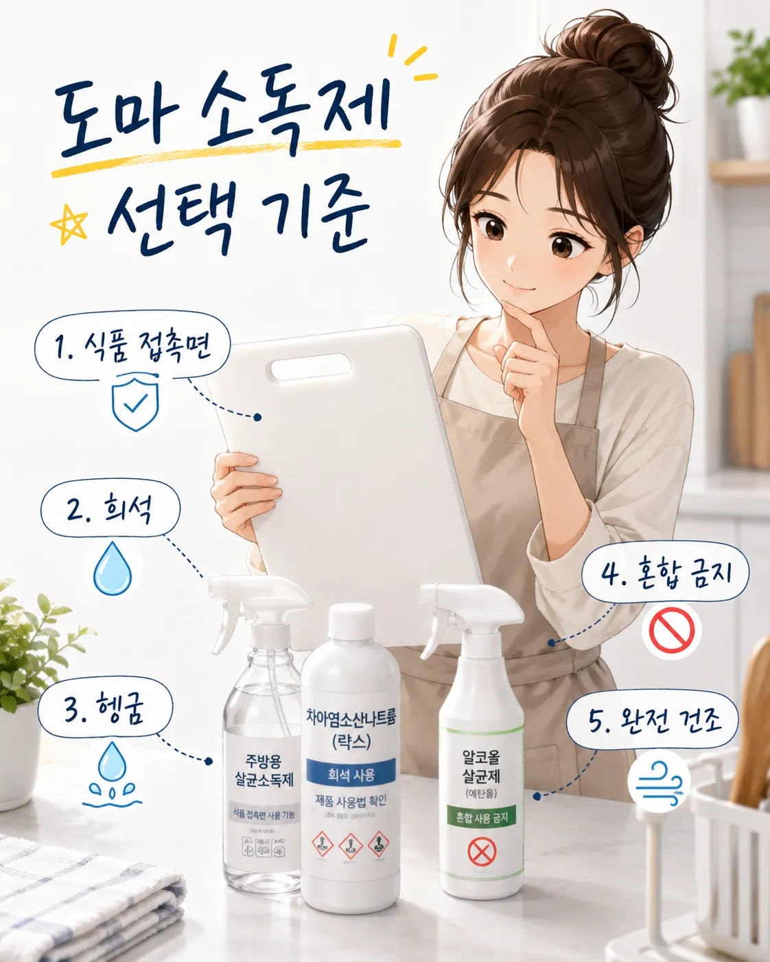 도마 소독제 선택 기준