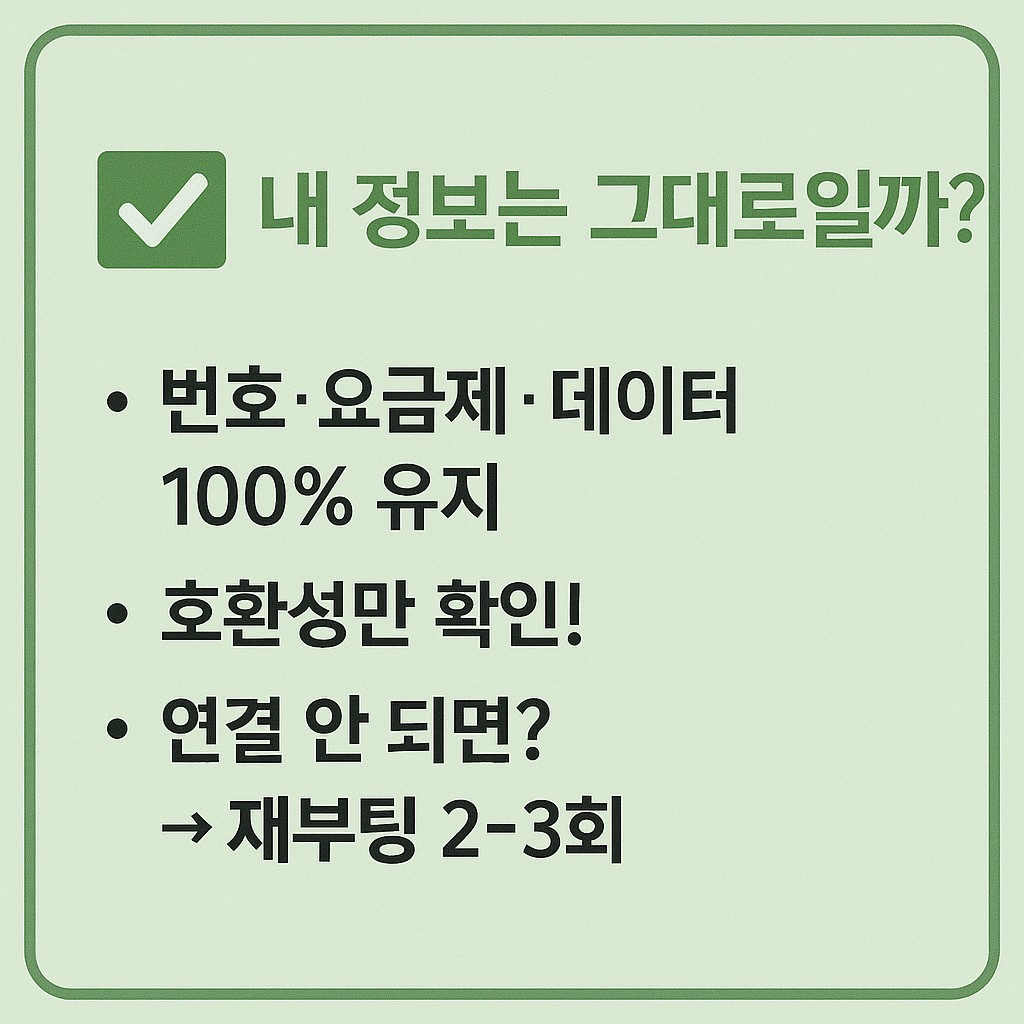 유심 교체 후, 내 정보는 그대로일까? 요약 정리