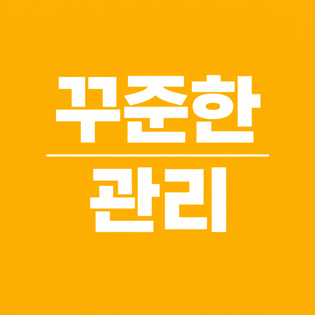 꾸준한 관리