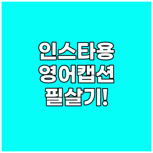 인스타 영어 캡션 여행과 일상을 특별..