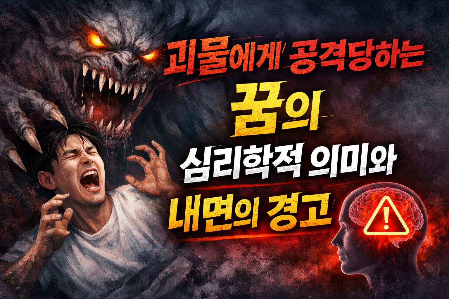 괴물에게 공격당하는 꿈