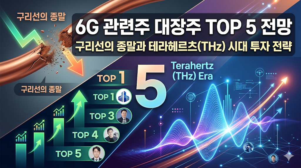 6G 관련주 대장주 TOP 5 전망: 구리선의 종말과 테라헤르츠(THz) 시대 투자 전략