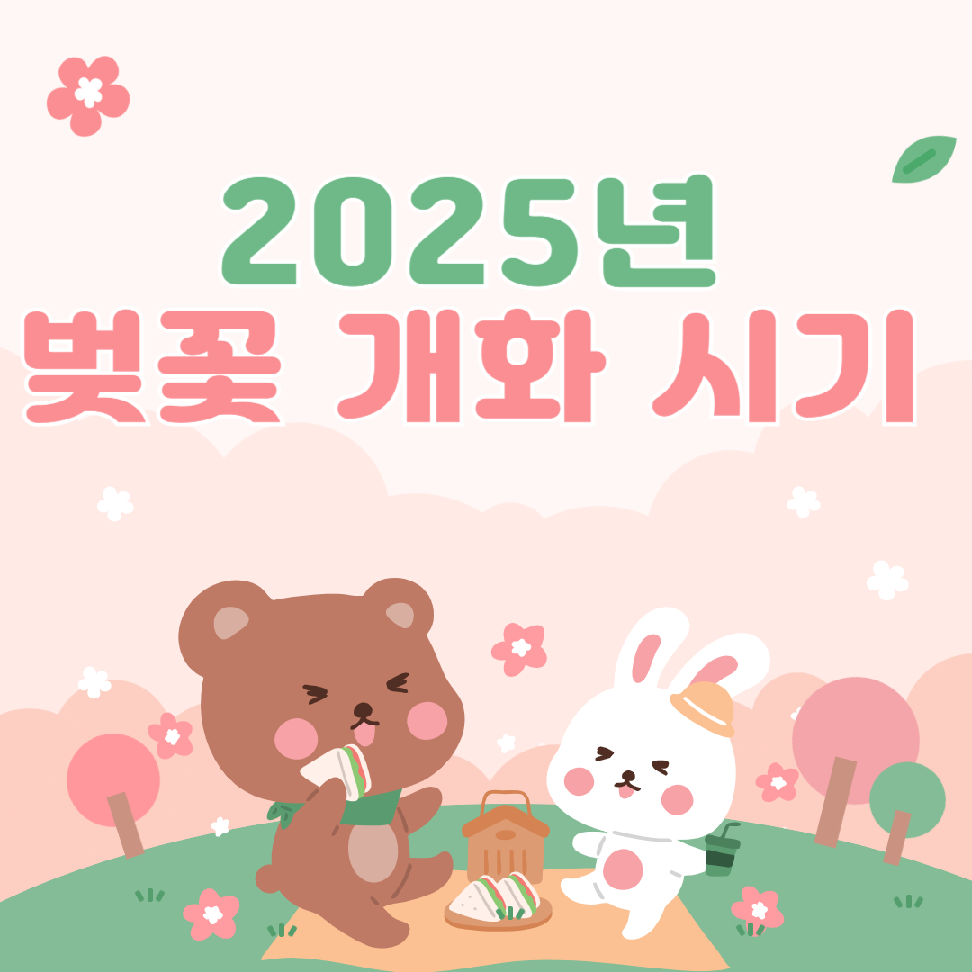 벚꽃 개화 시기 2025! 지역별 만개일 총정리
