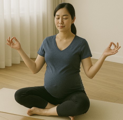 임신 중 요가 필수 동작에 대한 사진