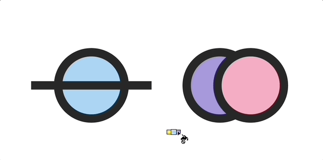 라이브 페인트 통 도구로 선 색상 적용하기
