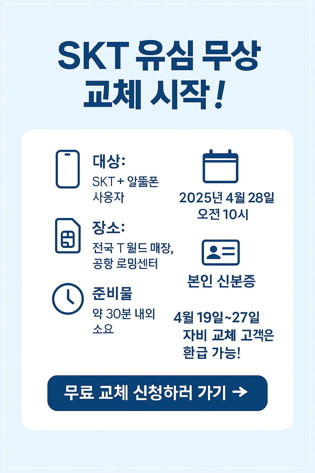 skt 유심 교체 이미지