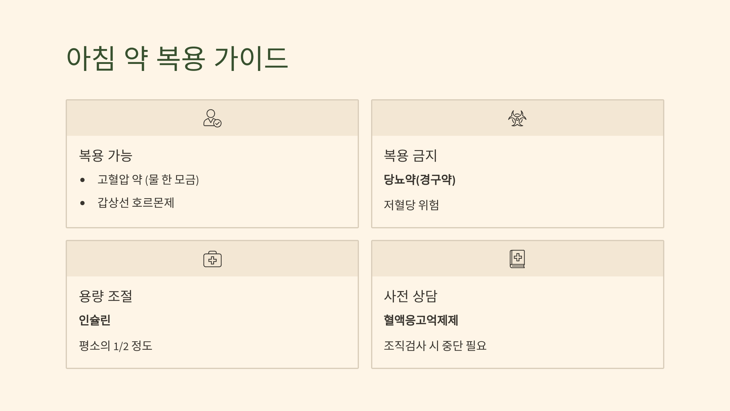 위내시경 아침 약 복용 가이드