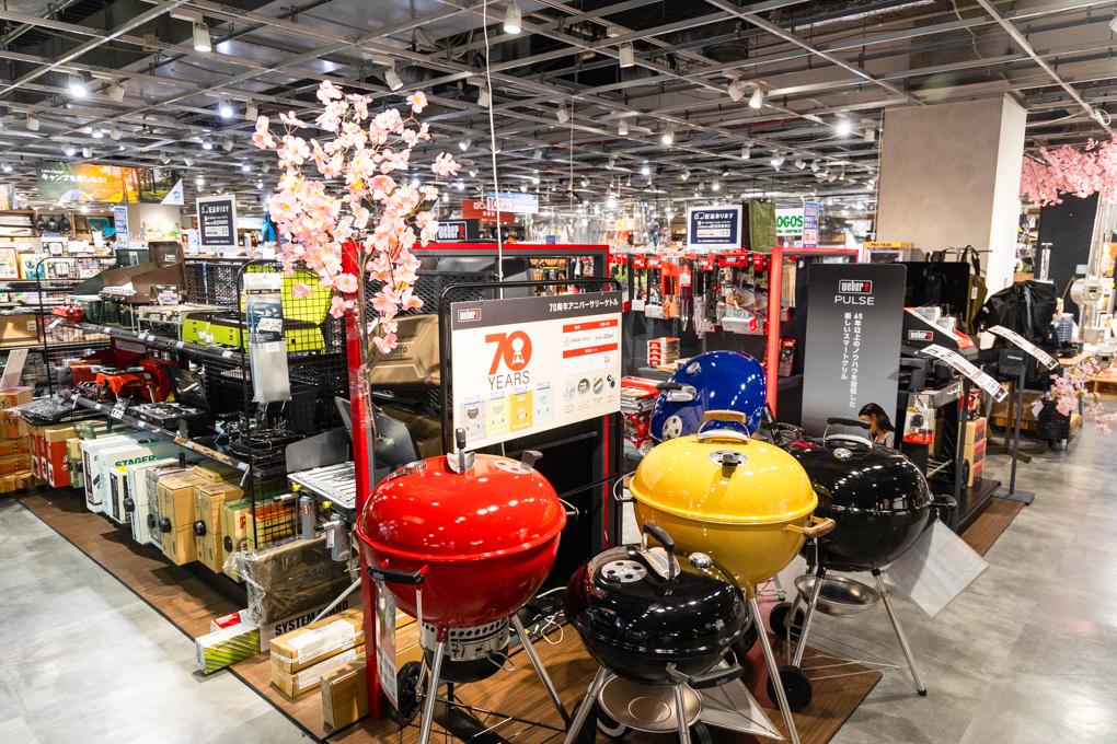 후쿠오카 이시이스포츠 매장의 바베큐그릴류들