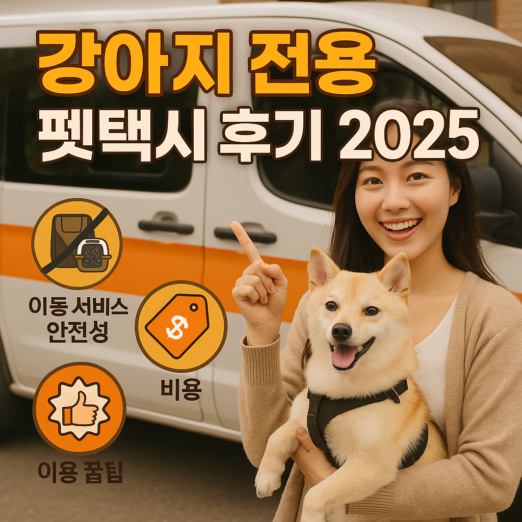 강아지 전용 펫택시 후기 2025 | 이동 서비스 안전성·비용·이용 꿀팁