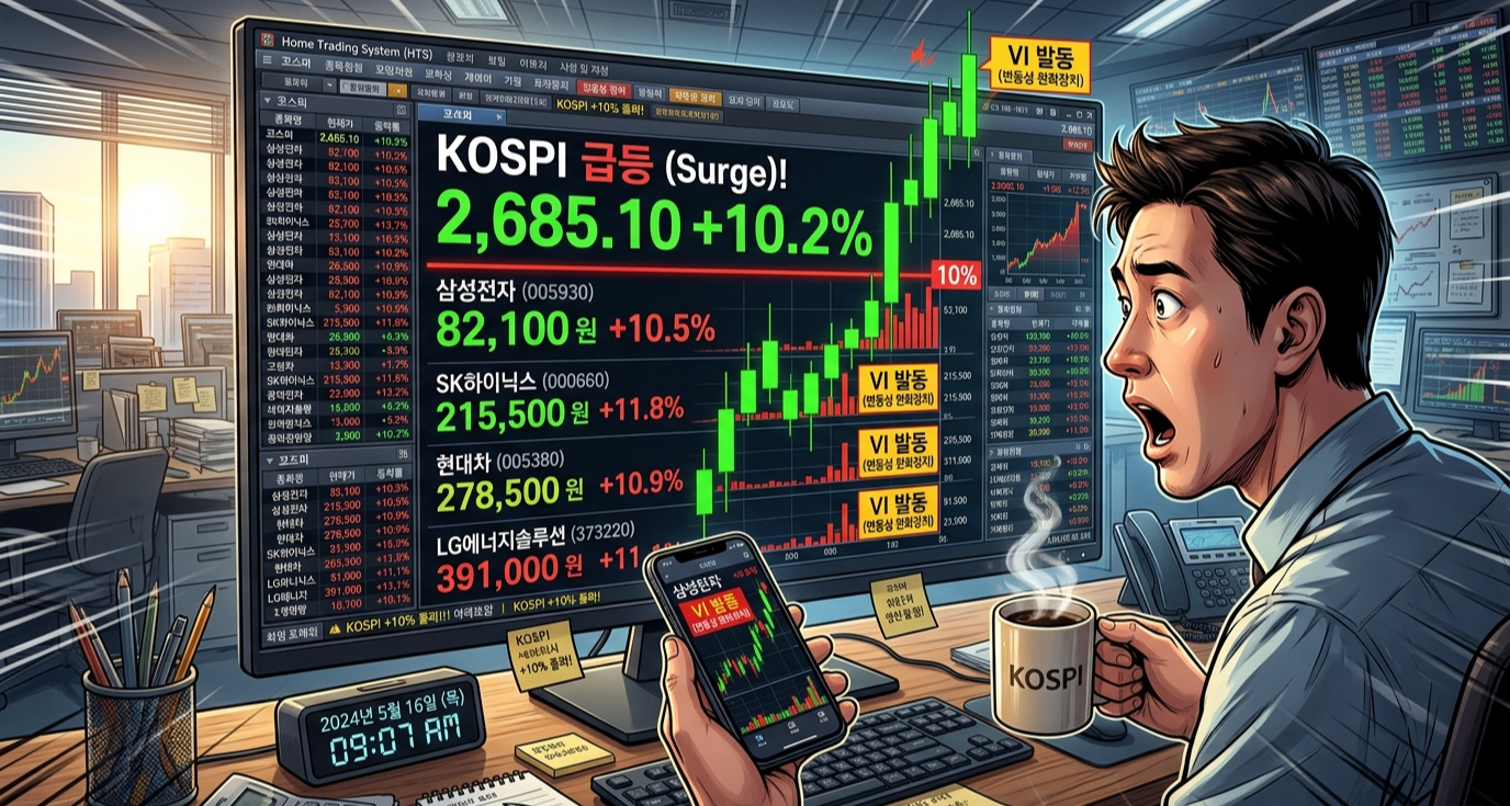 10% 넘게 급등, 주요 ETF 장 초반 VI 발동…지금 증시 흐름은?