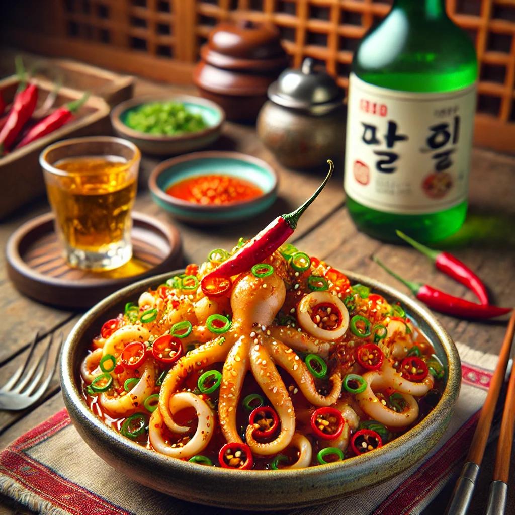 소주안주로 좋은 오징어 관자 매운볶음