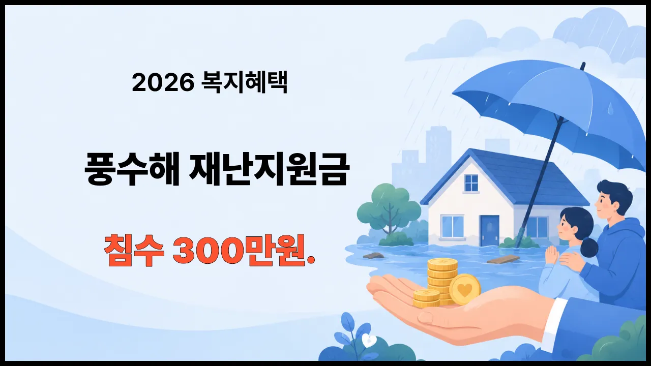 2026 풍수해 재난지원금 신청방법과 지원금액 안내