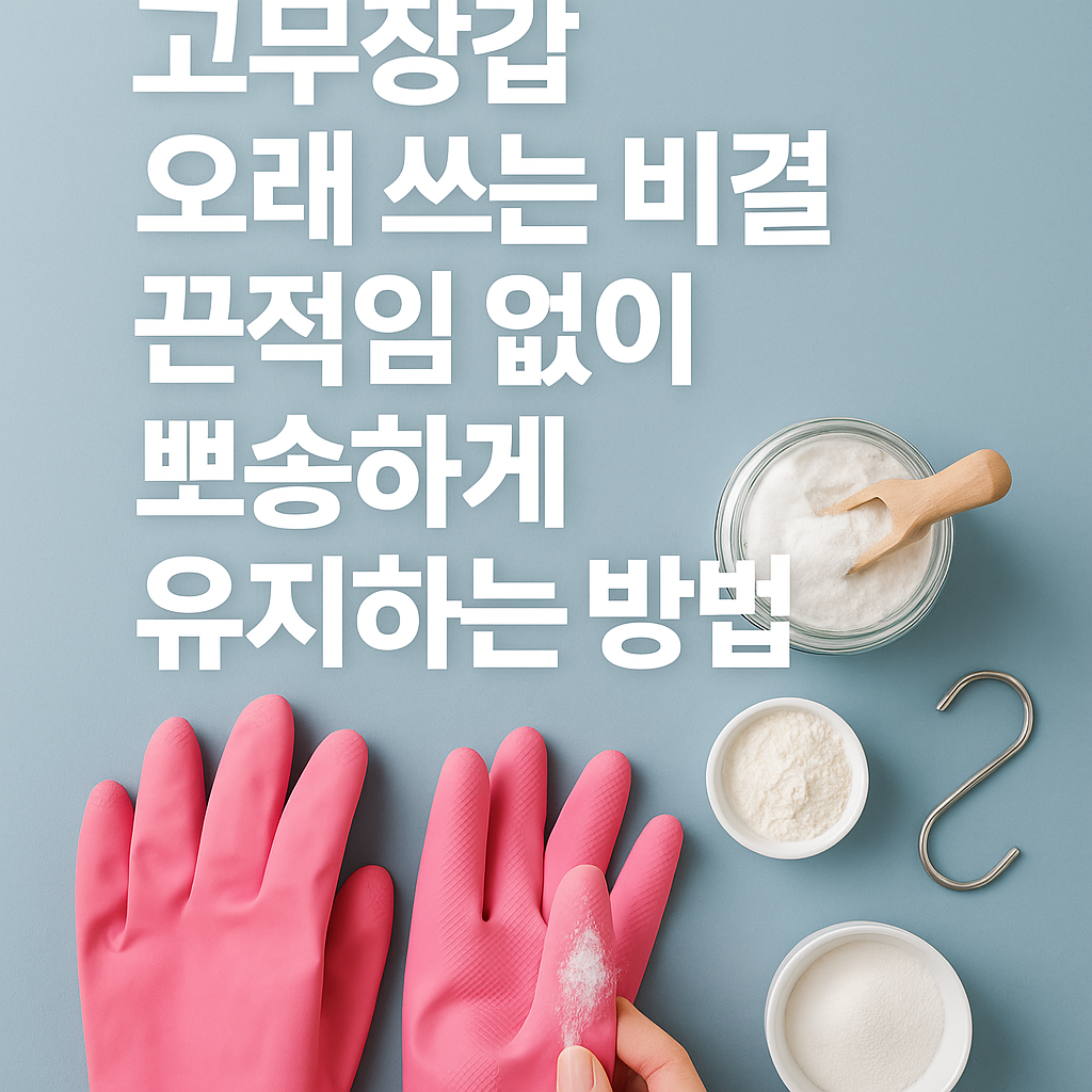 고무장갑 오래 쓰는 비결 끈적임 없이 뽀송하게 유지하는 방법