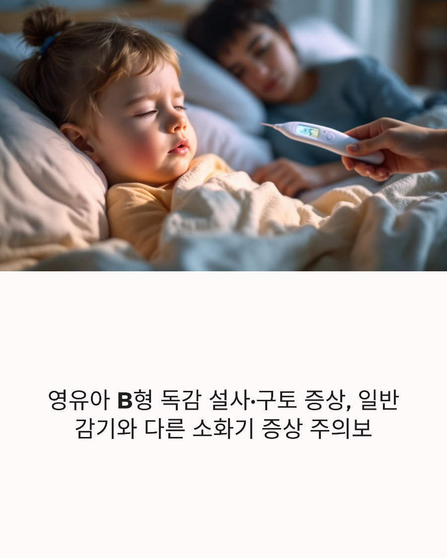 영유아 B형 독감 설사&middot;구토 증상, 일반 감기와 다른 소화기 증상 주의보