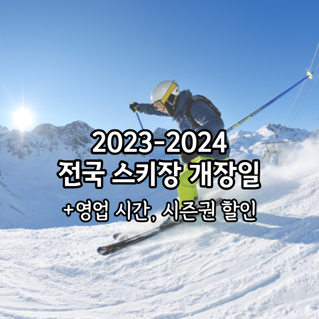스키장 개장일 안내