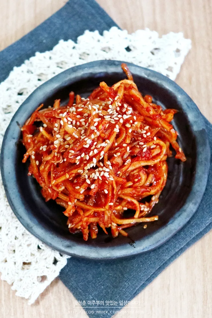 진미 오징어채 고추장 볶음요리 밑반찬 레시피_2