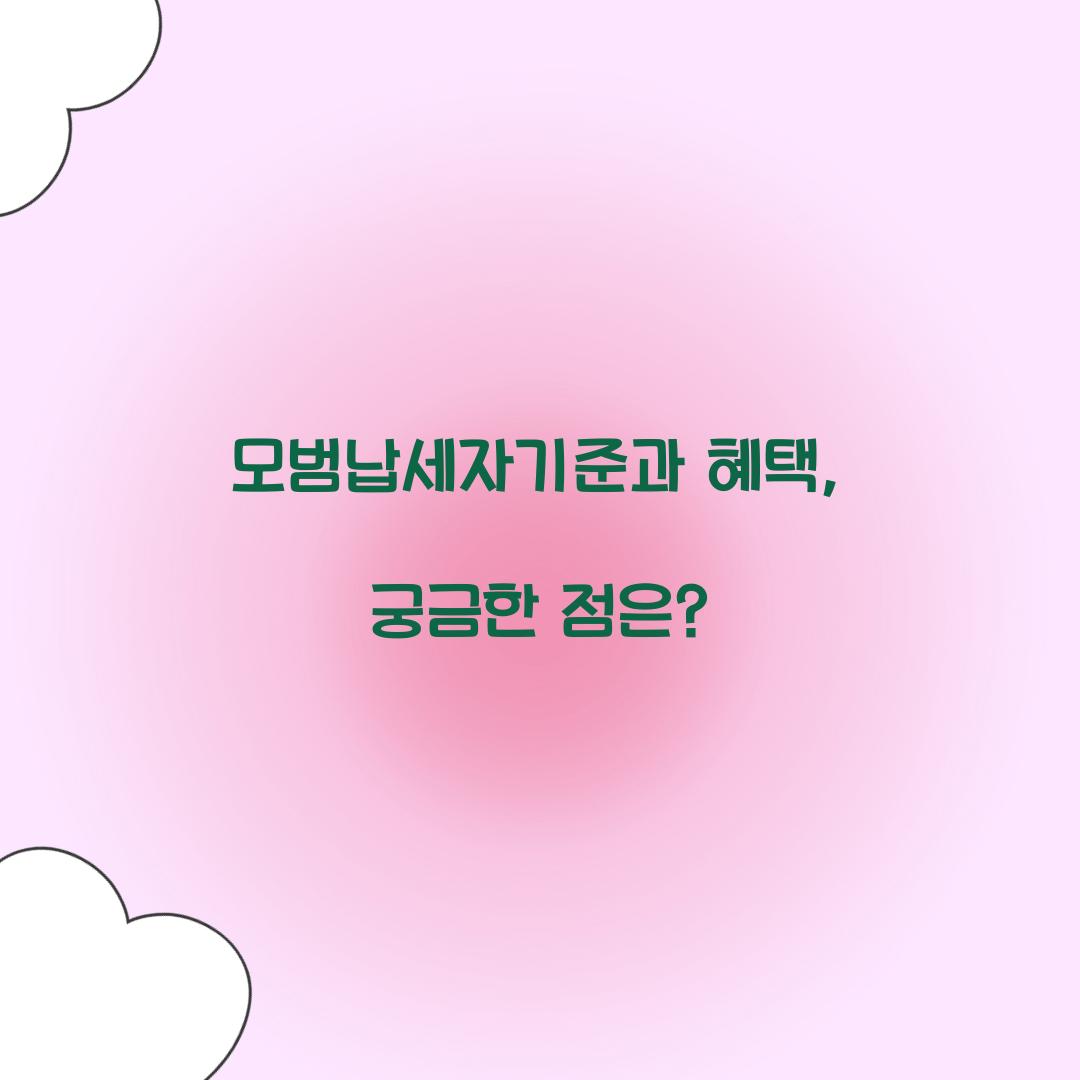 모범납세자기준