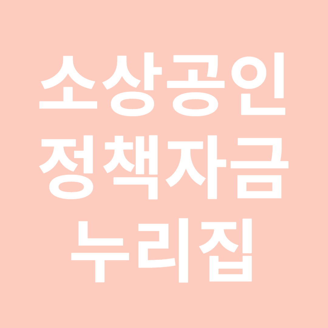 소상공인 정책자금 누리집 홈페이지 바로가기