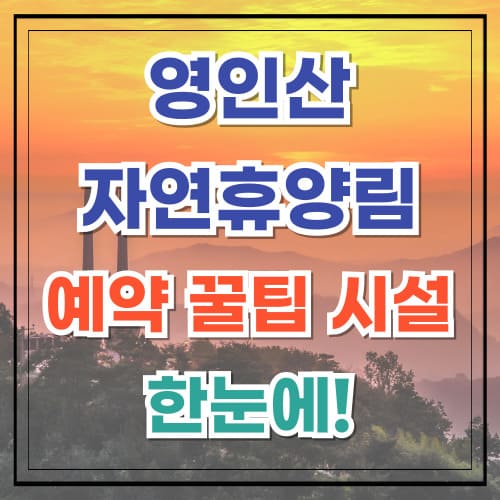 영인산 자연휴양림 예약 꿀팁 부터 시설 안내까지 한눈에