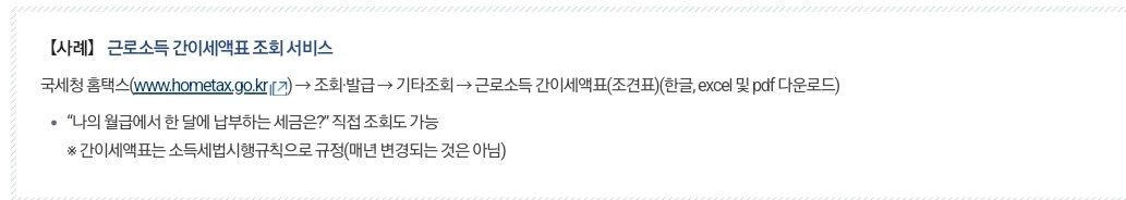 근로소득-간이세액표-조회