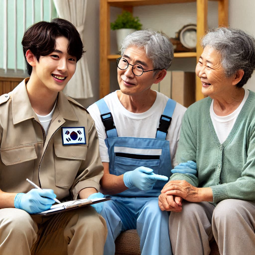 집에서 요양 받는 재가노인복지시설 서비스 받고 있는 노인