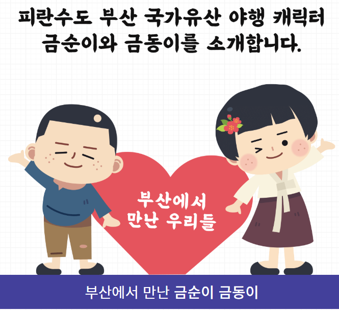 피란수도 부산야행 금순이, 금동이캐릭터