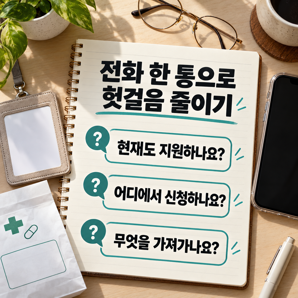 지원 운영 여부&middot;신청처&middot;준비물을 전화로 먼저 묻는 실사 인포그래픽