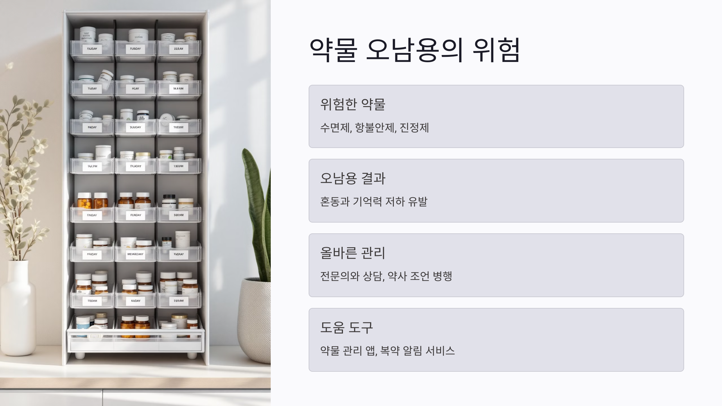 약물 오남용, 돌봄을 망치는 숨은 독