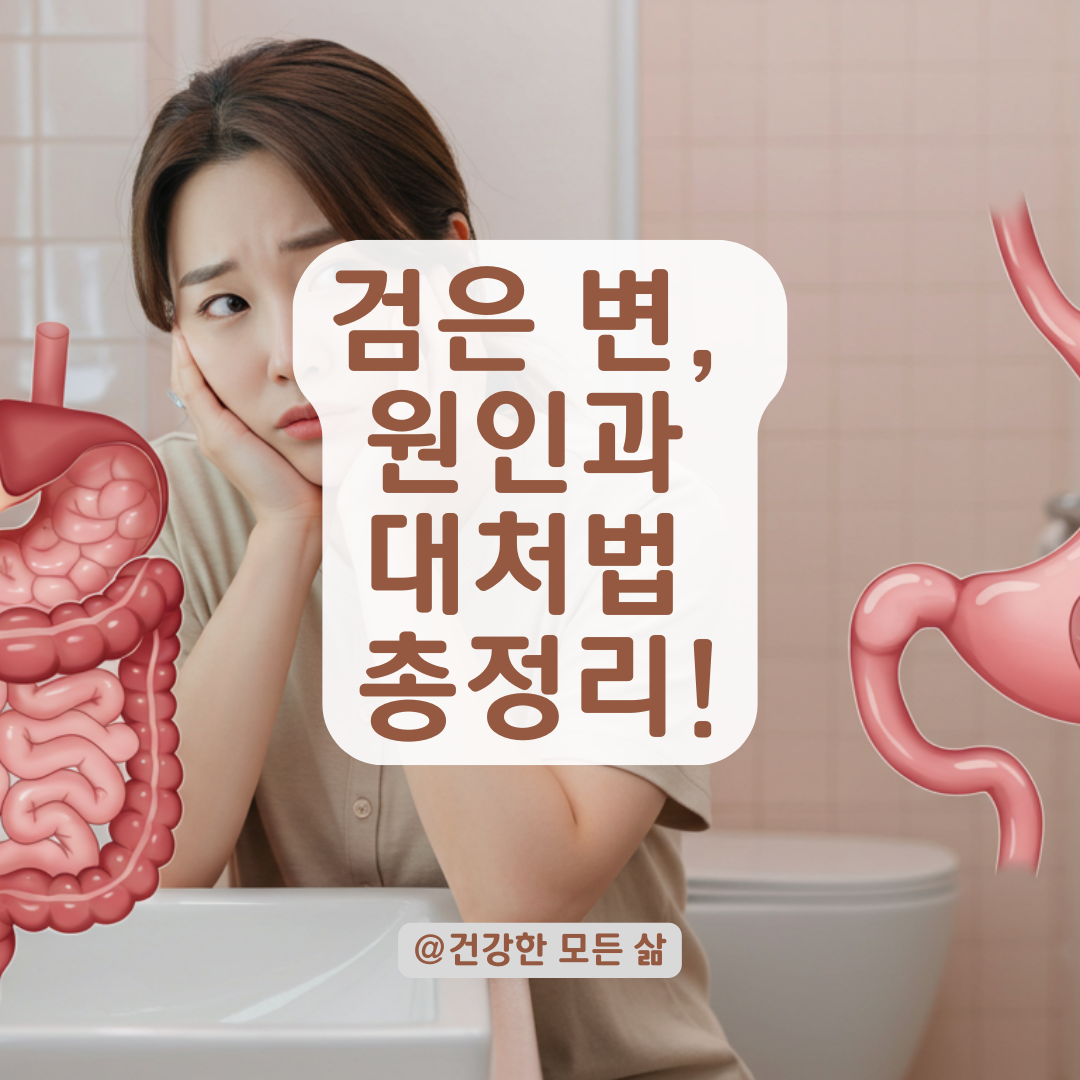 장출혈 아닌데도 변 색이 검을 수 있다? 갑작스러운 검정색 변 원인 총정리. ⚫️