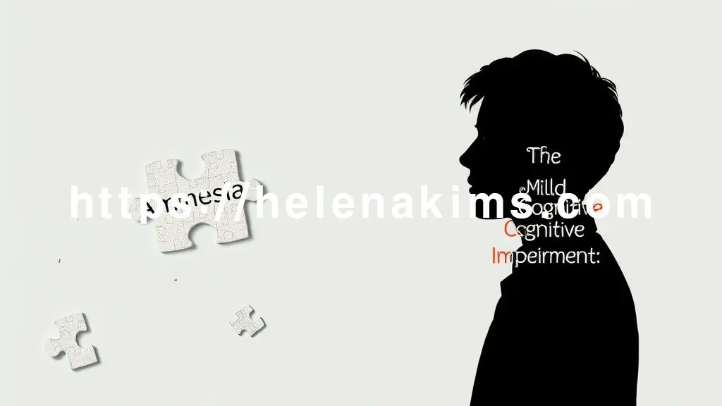 잔잔한 배경에 흩어진 퍼즐 조각들. 한쪽엔 '건망증'이라 쓰인 작고 온전한 조각이, 다른 쪽엔 '경도인지장애'라 쓰인 채 일부가 떨어져 나간 조각이 대비되고, 그 옆에 고민하는 표정의 인물 실루엣의 모습.