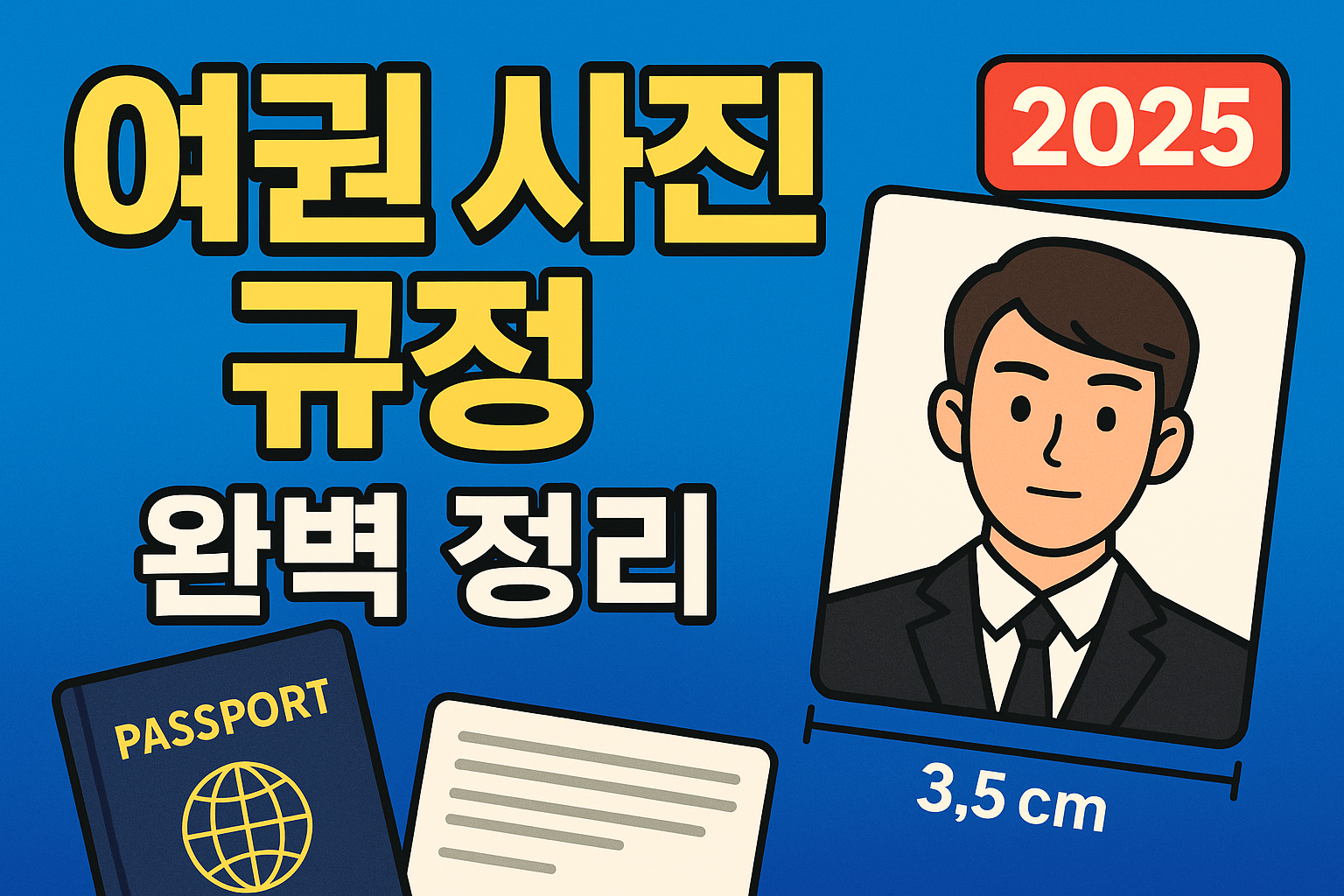 여권 사진 규정(크기, 헤어, 귀걸이, 옷 등)