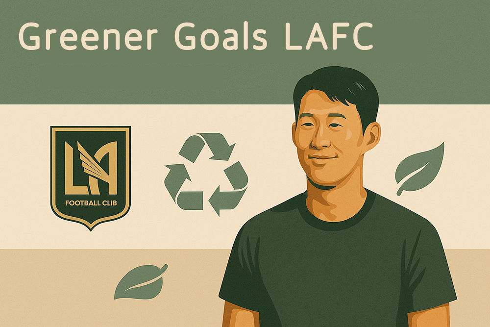 LAFC는 왜 손흥민을 원하는지, 친환경 철학의 공통점을 보여주는일러스트 이미지