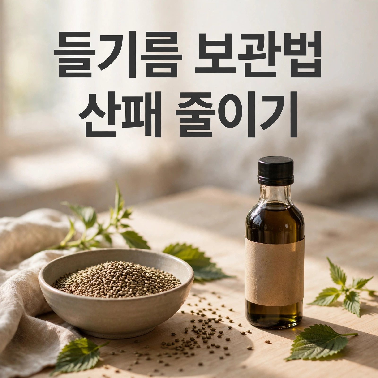 들기름 보관 방법 대표 이미지