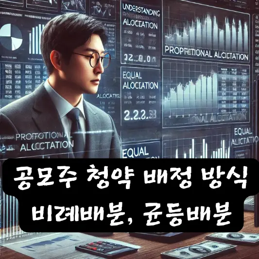 공모주 청약 배정 방식 이해하기 : 비례배분, 균등배분