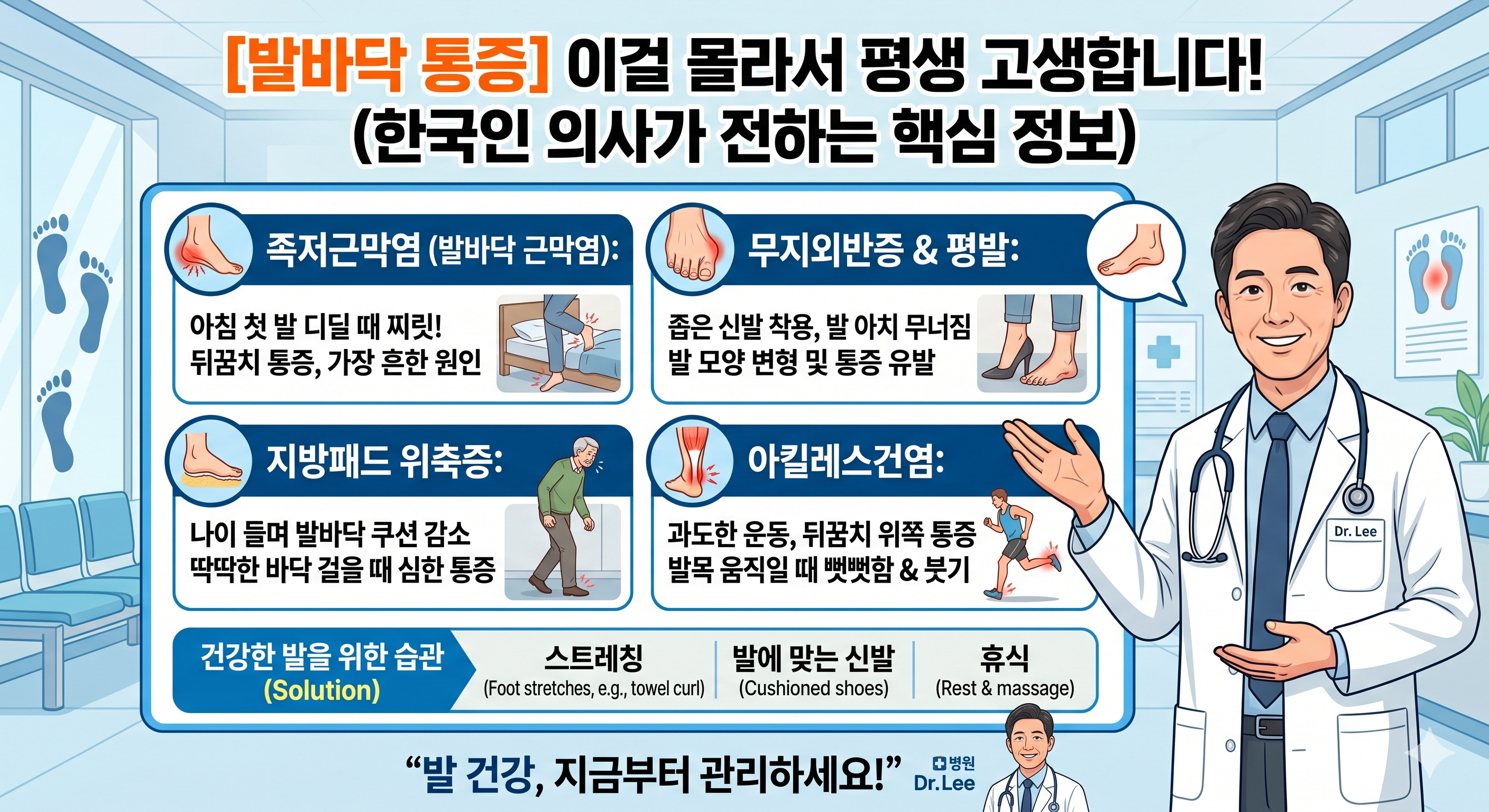 발바닥 통증, 이걸 몰라서 평생 고생합니다