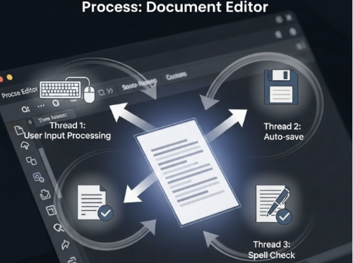 멀티스레딩 예시: 문서편집기