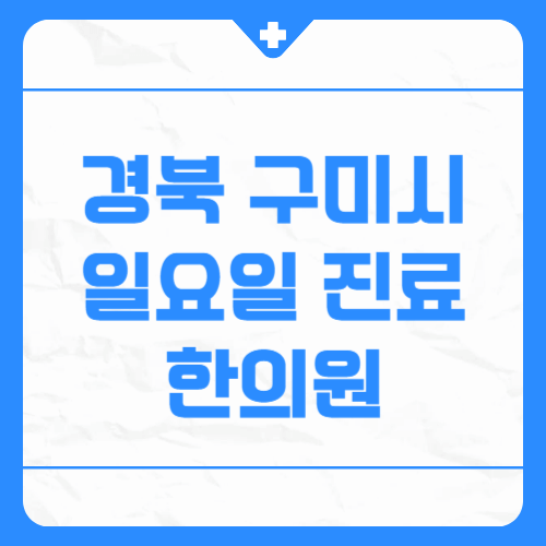 경북 구미시 일요일 진료 한의원