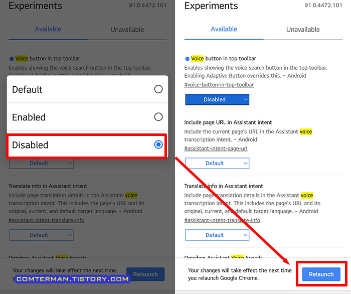 크롬 주소표시줄 마이크 버튼 제거