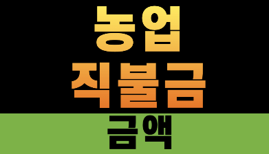 농업 직불금 신청자격 지급시기 금액