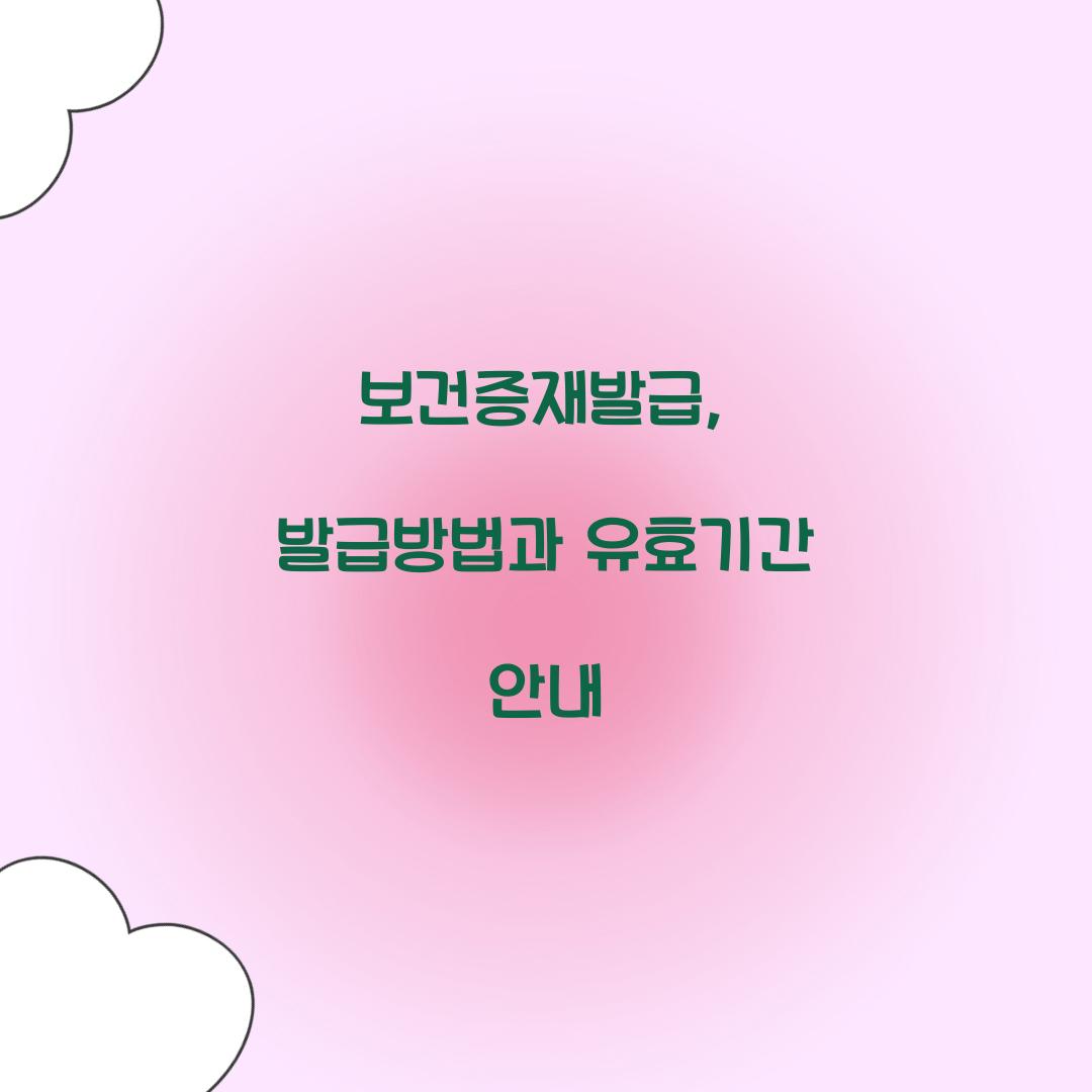 보건증재발급