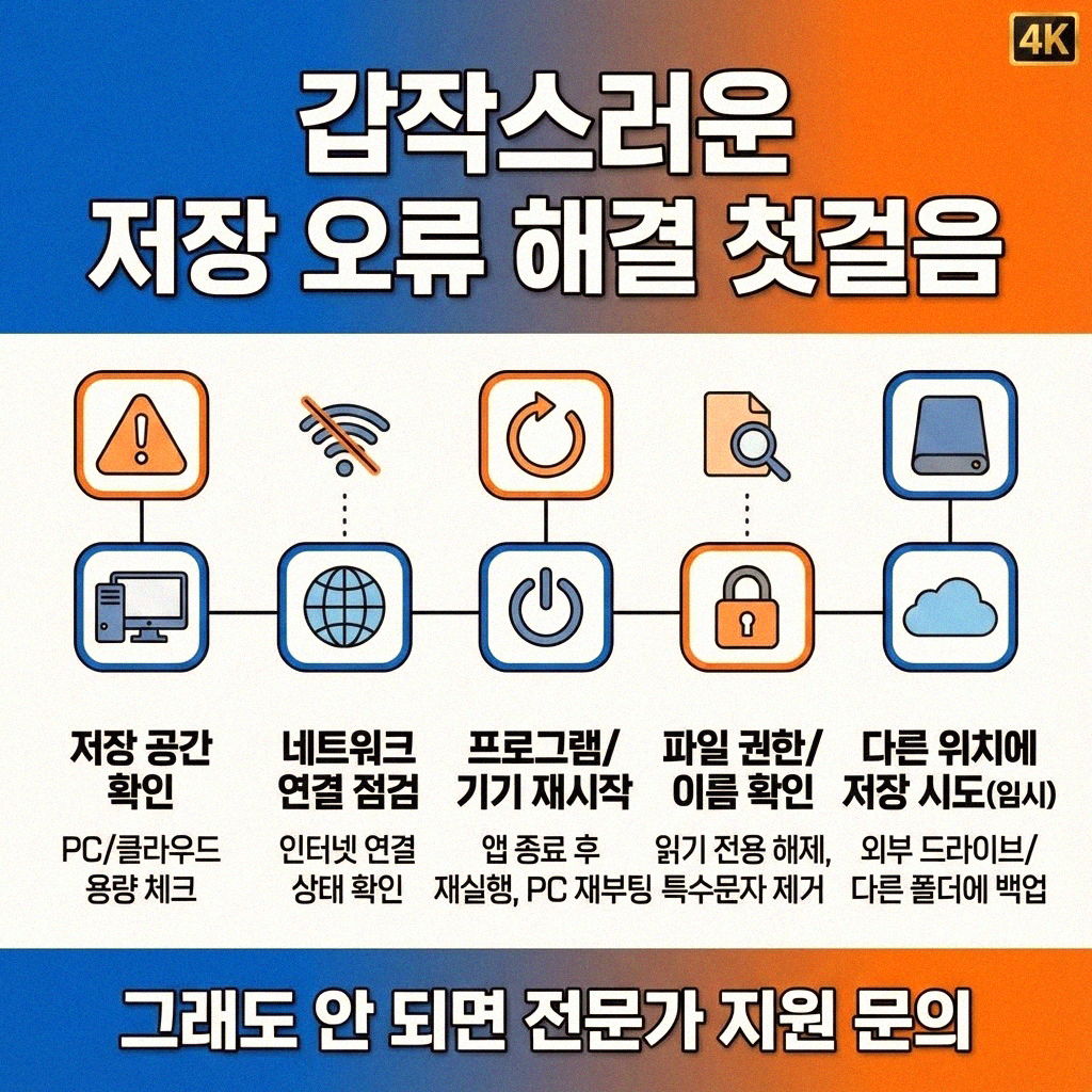 한글 파일 저장 안될 때 당황하지 마세요 복구 방법 안내
