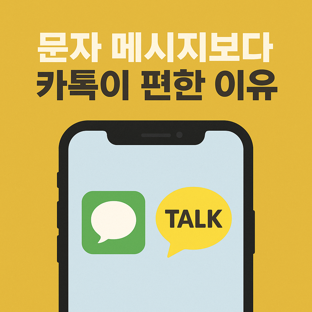 문자 메시지보다 카톡이 편한 이유