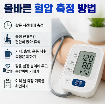 고혈압 기준은 몇 번 이상 측정해야 진단받나요?