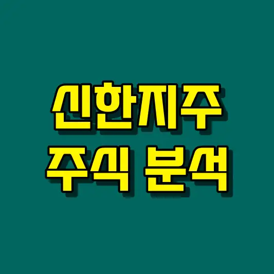신한지주 주식 분석