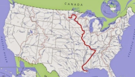 Mississippi River in the Map