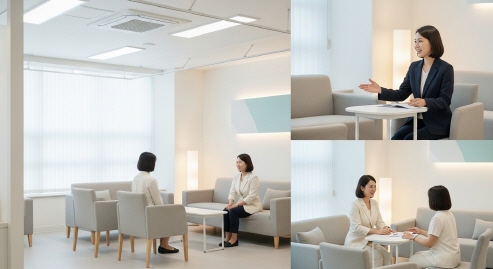 정부 부처 창구에서 직접 상담받는 모습