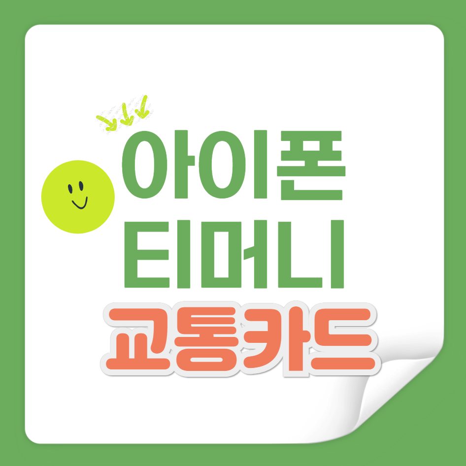 아이폰 티머니 교통카드