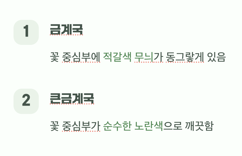 꽃의 심장을 들여다보세요